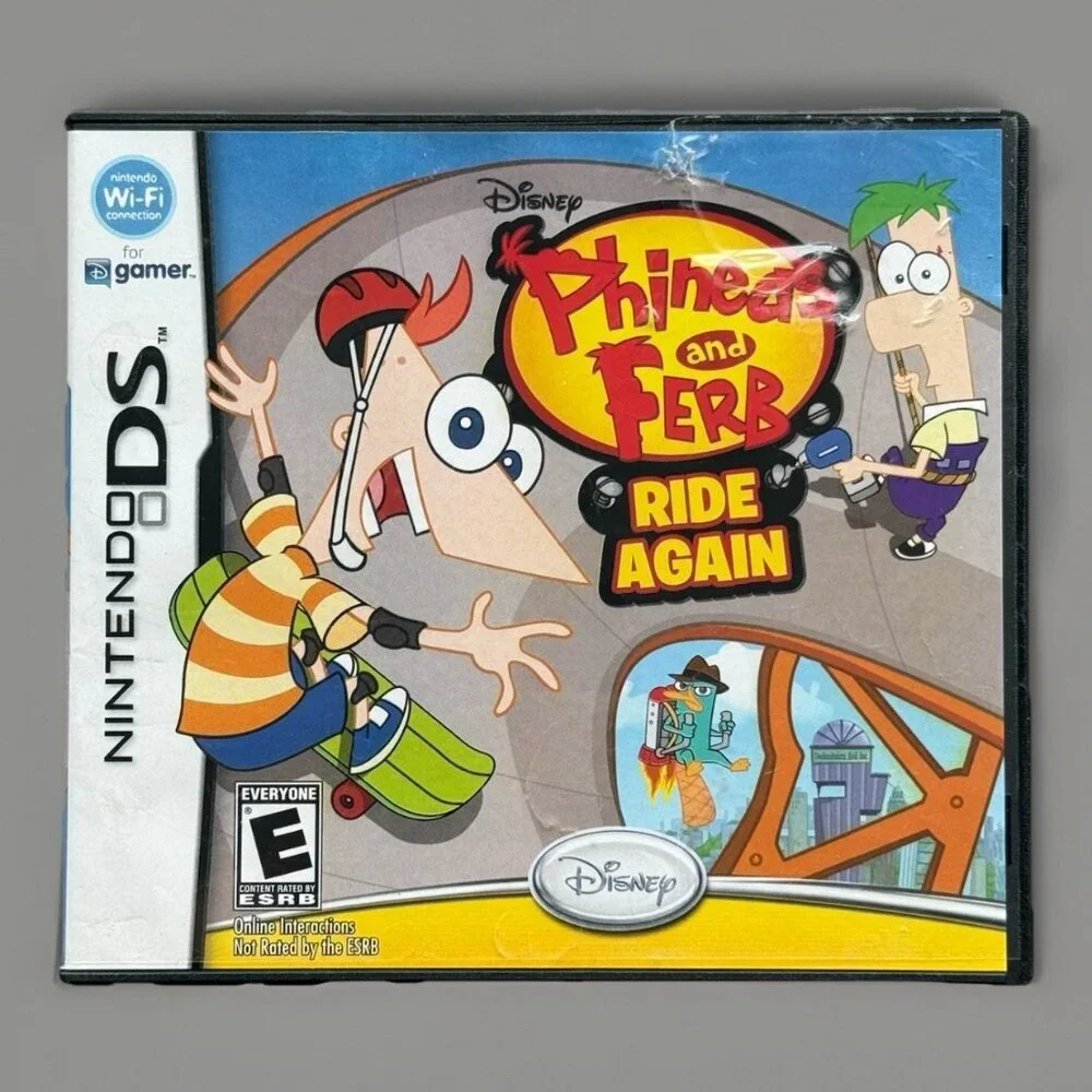 Nintendo DS Phineas and Ferb: Ride Again - In Box‎ Working Tested READ!